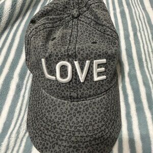 Gray Leopard Print Love Hat